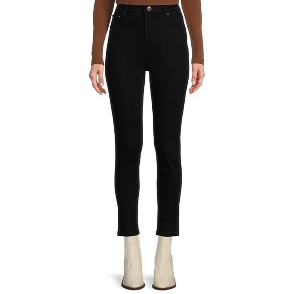 New A Loves A High Rise Ankle Skinny Coated Jeans “Leather-Like” super-stretch
